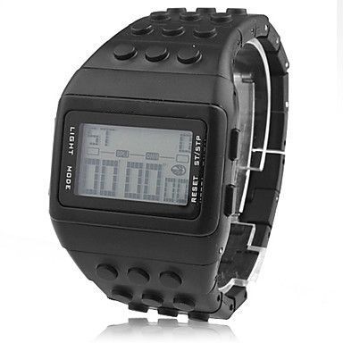 Relógio LED - Cor Preto Pulseira de Silicone